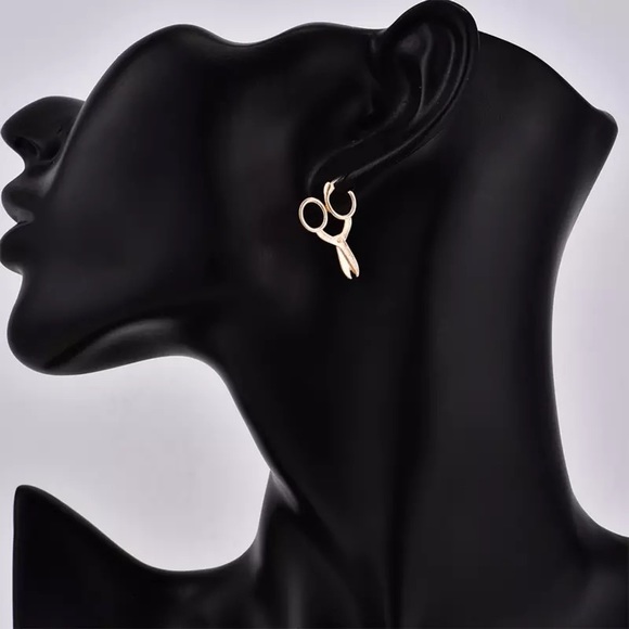 Modern Scissor Earrings - Picture 3 of 16